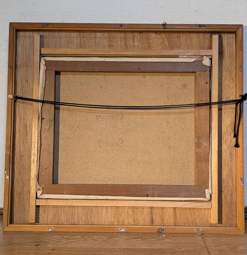 真作】絵画 油彩8号 優雅な花瓶の菊 柔らかな色彩で描かれた静物画