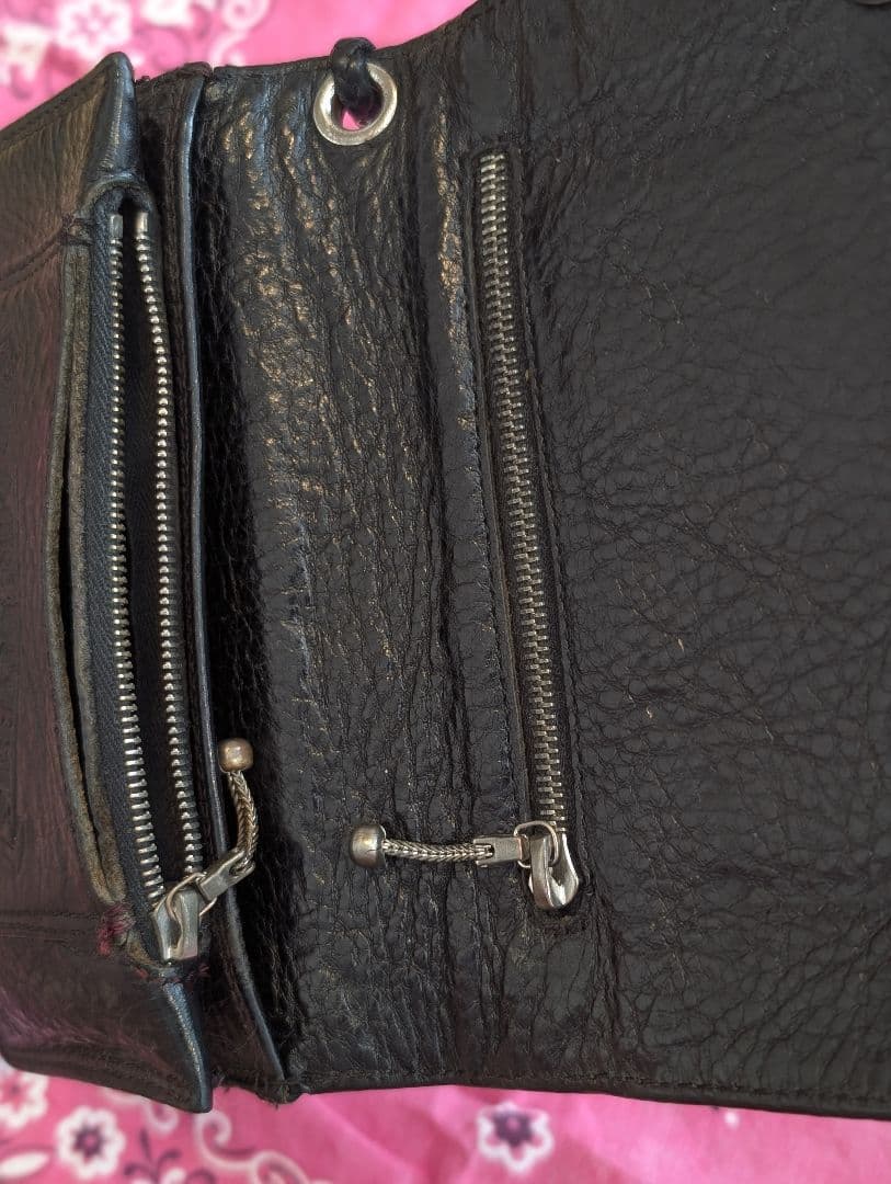 chromehearts2zipwalletアイアンクロスストラップ付き最終価格