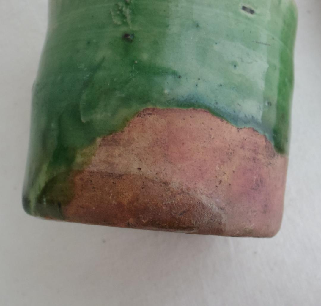 緑釉　筒杯　欧州　18C頃