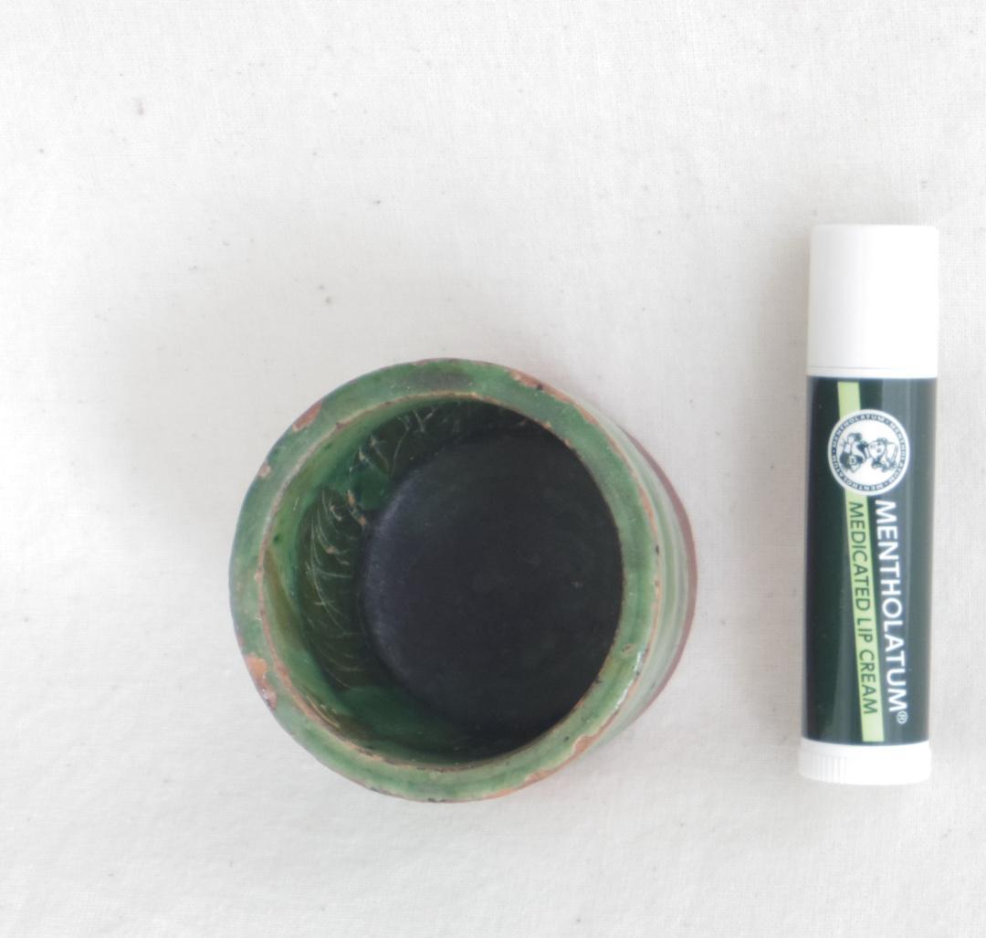 緑釉　筒杯　欧州　18C頃