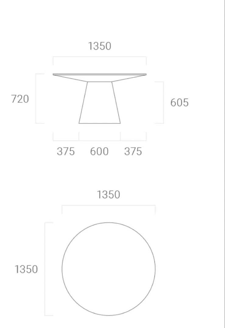 アルモニア　PIANE1350 ダイニングテーブル　家具　円形　丸型　ラウンド
