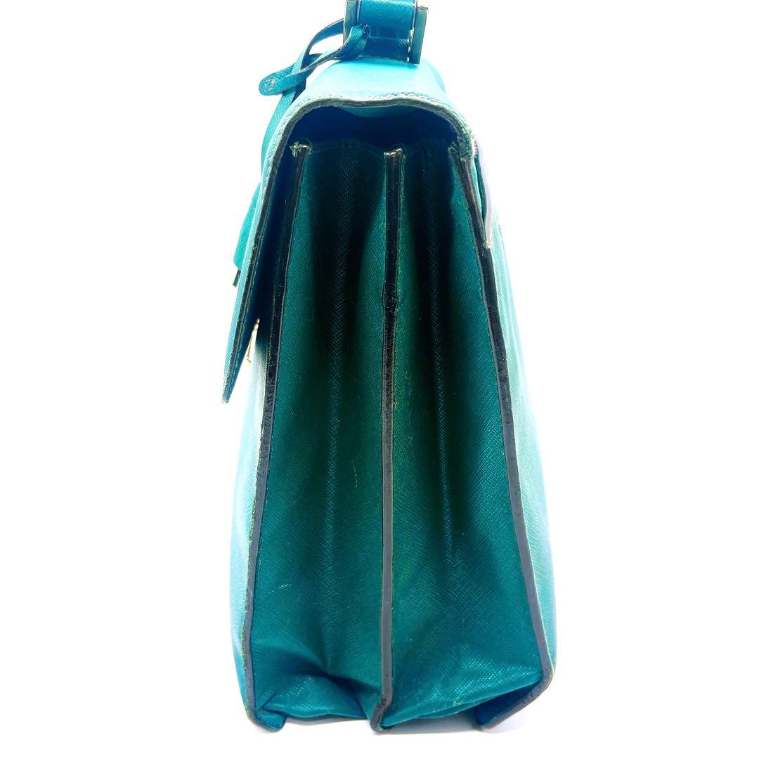 PRADA プラダ　メンズ　レザー　ビジネスバッグ　ブリーフケース　緑