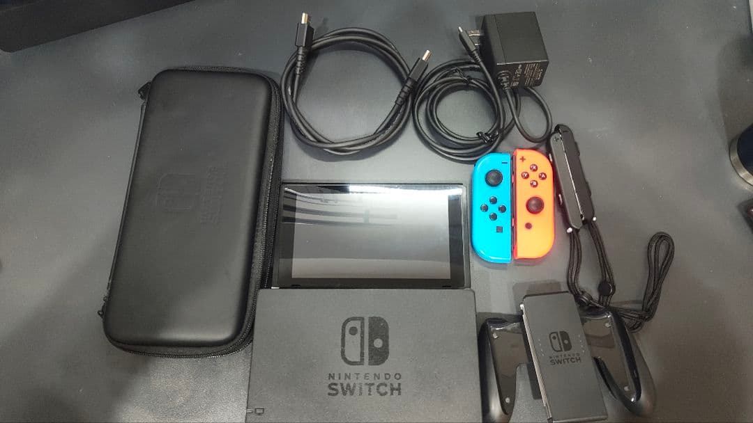 Nintendo Switch 本体 ネオンブルー/ネオンレッド　ケース付