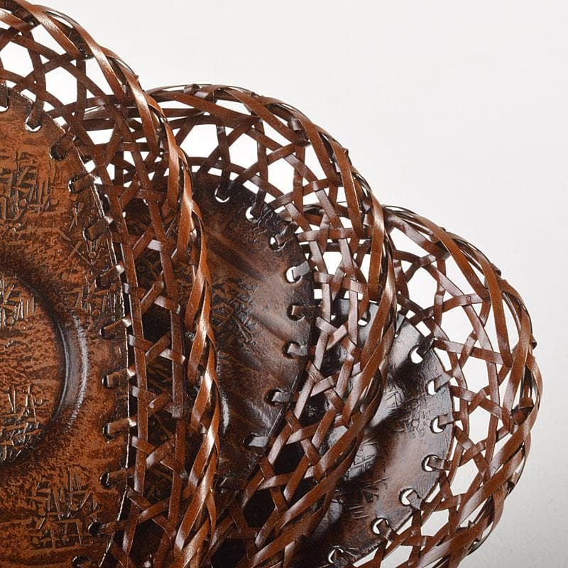 煎茶道具　平安　銅政造　黄銅　二段編　小判茶托　5客　共布共箱　V　6829