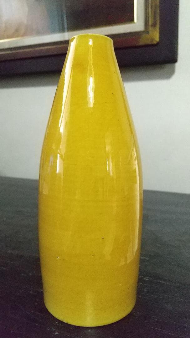 民平焼 黄交趾 徳利 酒器 / 珉平焼・淡路焼