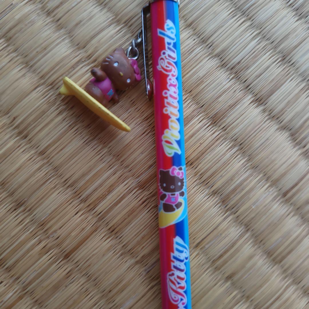 ハローキティ シャープペン チャーム付き 2000年製 日焼けキティ 平成