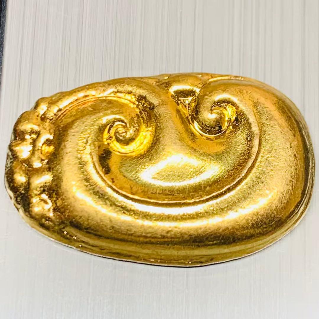 極美品 希少 中国 大清金庫 雲の金元宝 金貨 御賜足