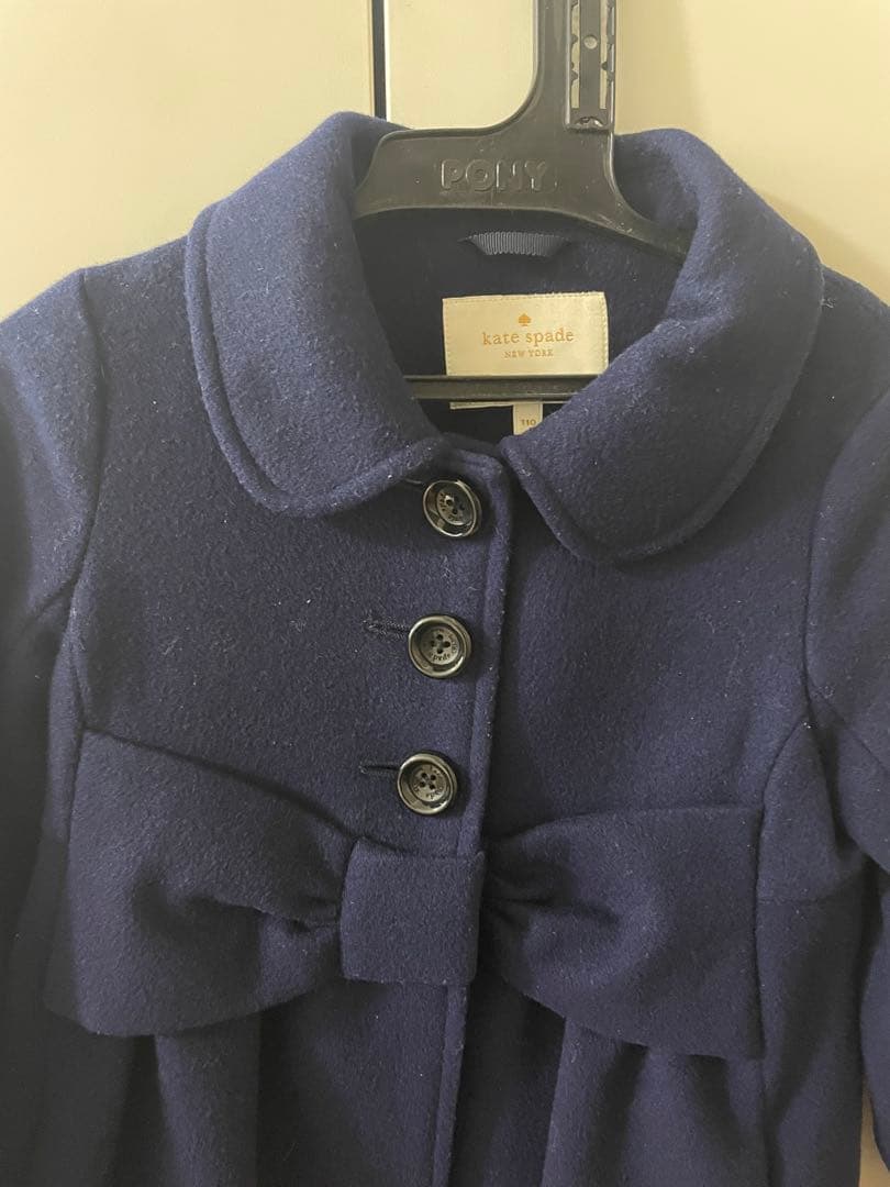 kate spade ネイビーウールコート - メルカリ
