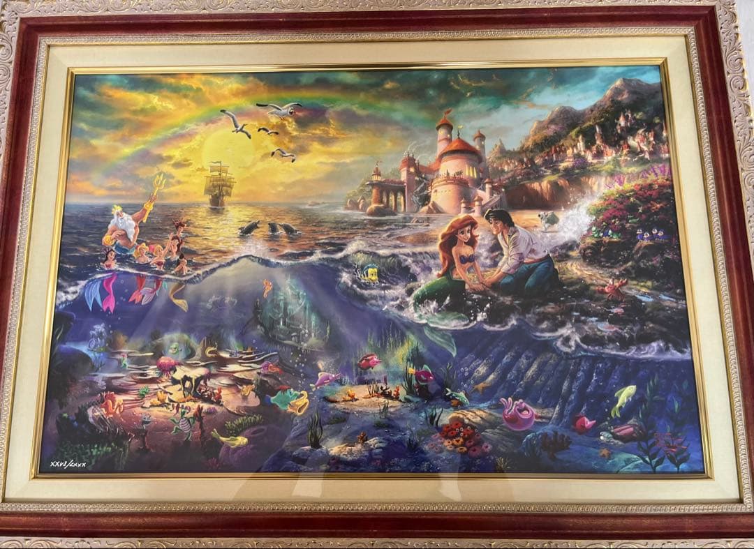 ディズニー・マーメイド 絵画『作品保証書在中』