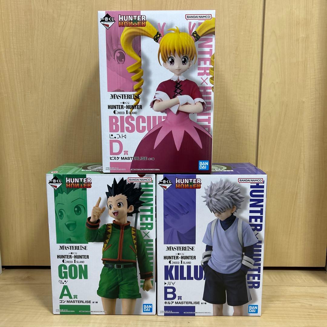 一番くじhunter×hunter フィギュア ゴン キルア ビスケ YONEX