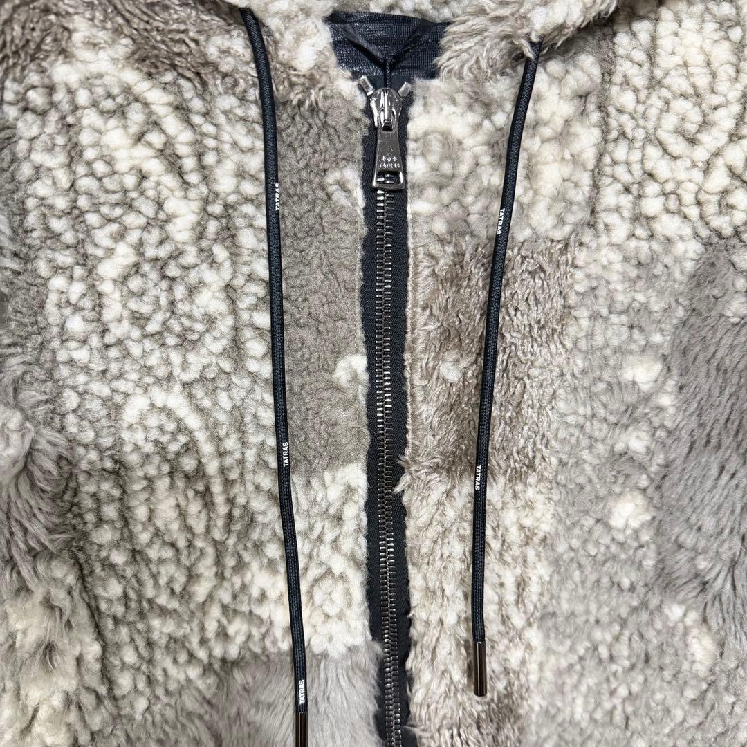 新品　タトラス　ボアジャケット　バンダナ柄　グレー　ブランドアウター　メンズ