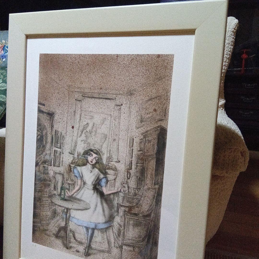 ね*こ様 金子國義 金子国義 リトグラフ サイン 署名 不思議の国の