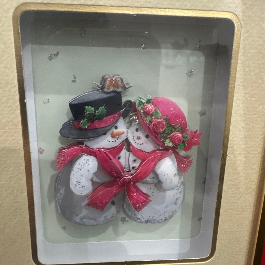 シャードボックス3Dアートクリスマスバージョン サンタクロース スノーマン