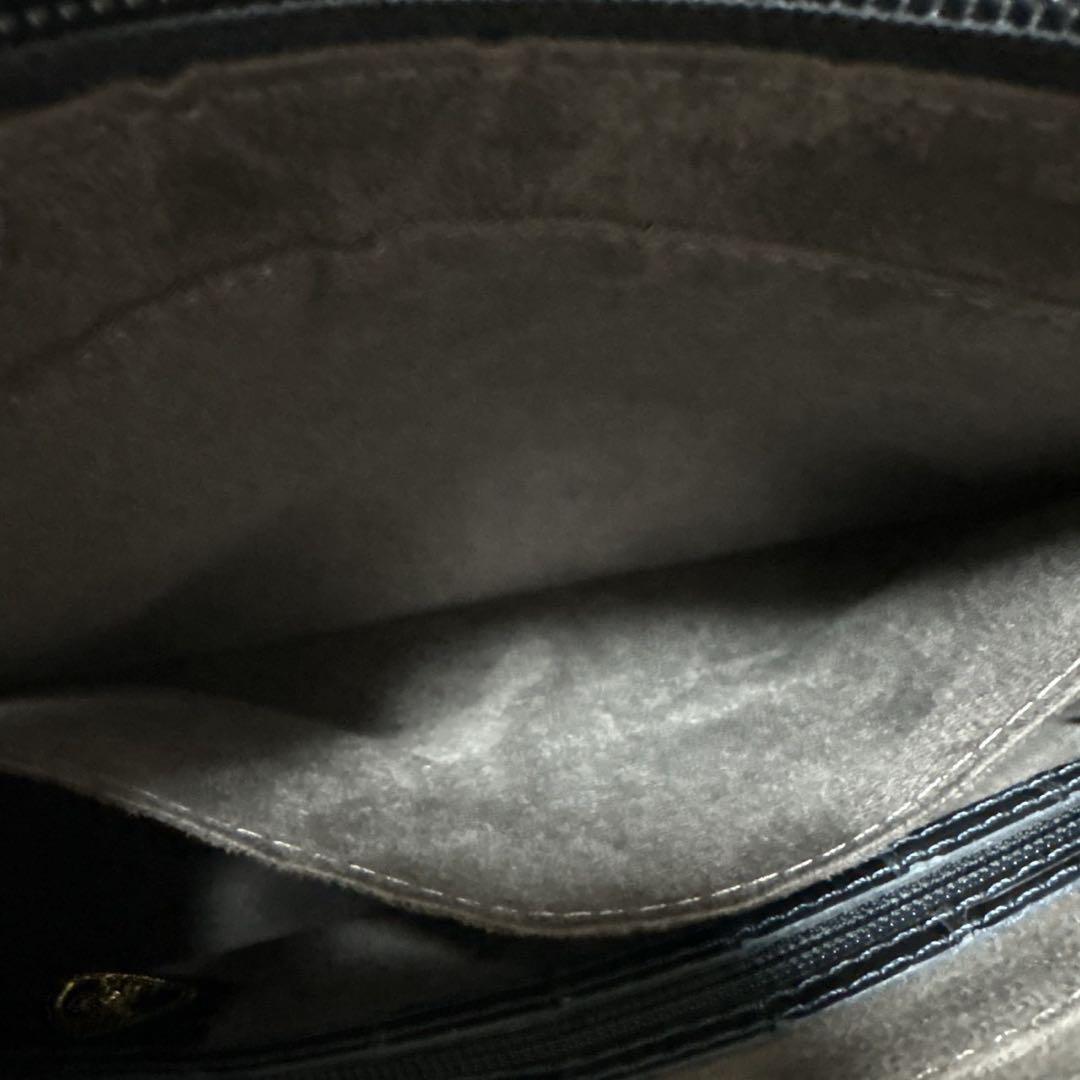 JRA シャイニングクロコ　フォーマル　ハンドバッグ　ブラック