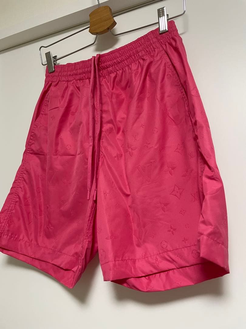 LOUIS VUITTON スイムショーツ モノグラム ジャカード ピンク
