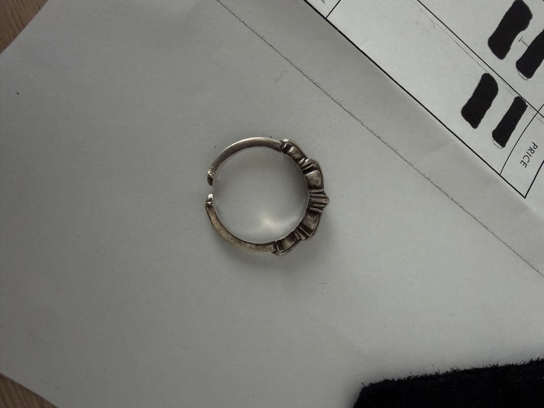 クロムハーツ ベビークラシックダブルフローラルクロスリング 20号