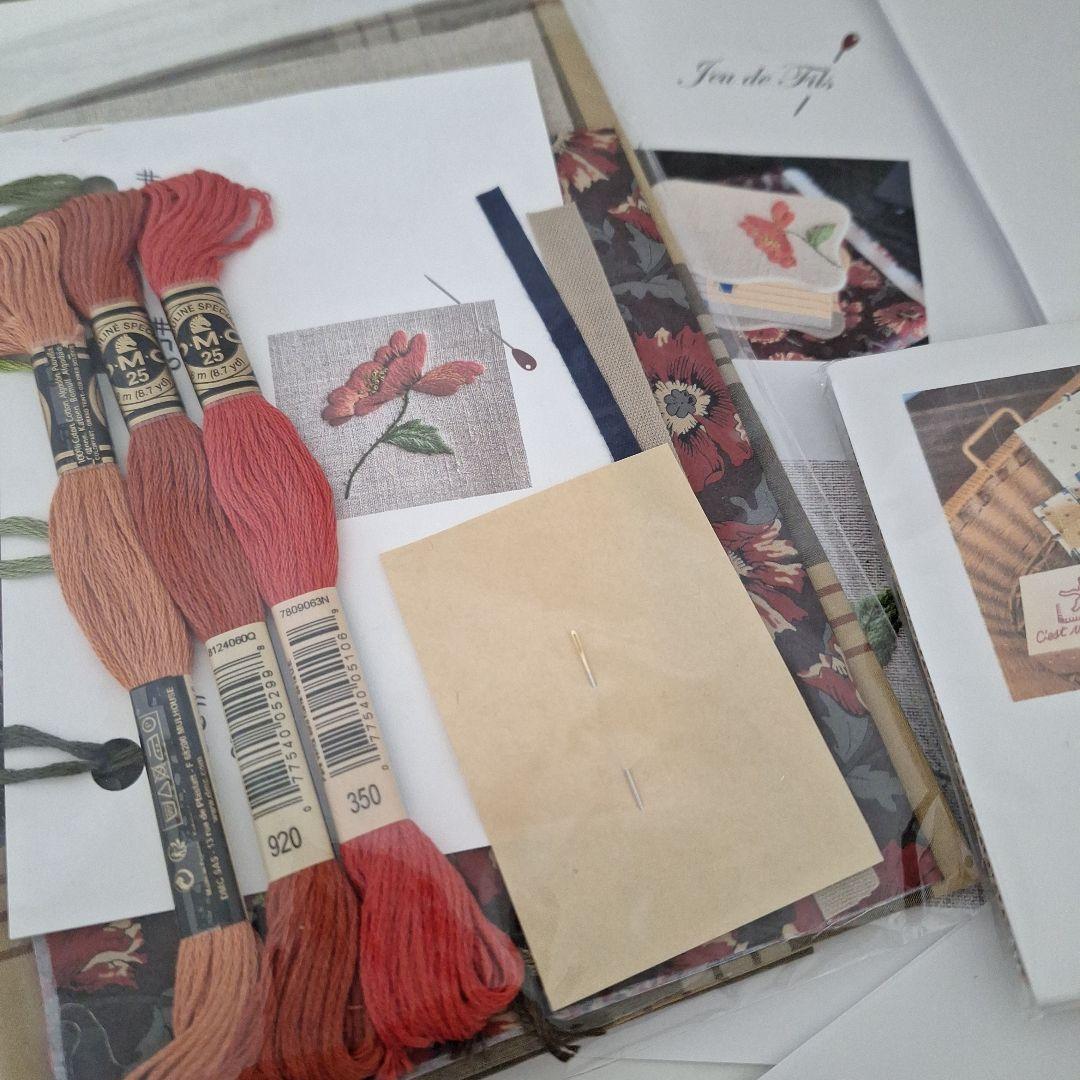 Jeu de Filsジュドフィル　高橋亜紀カルトナージュ刺繍キット5点セット