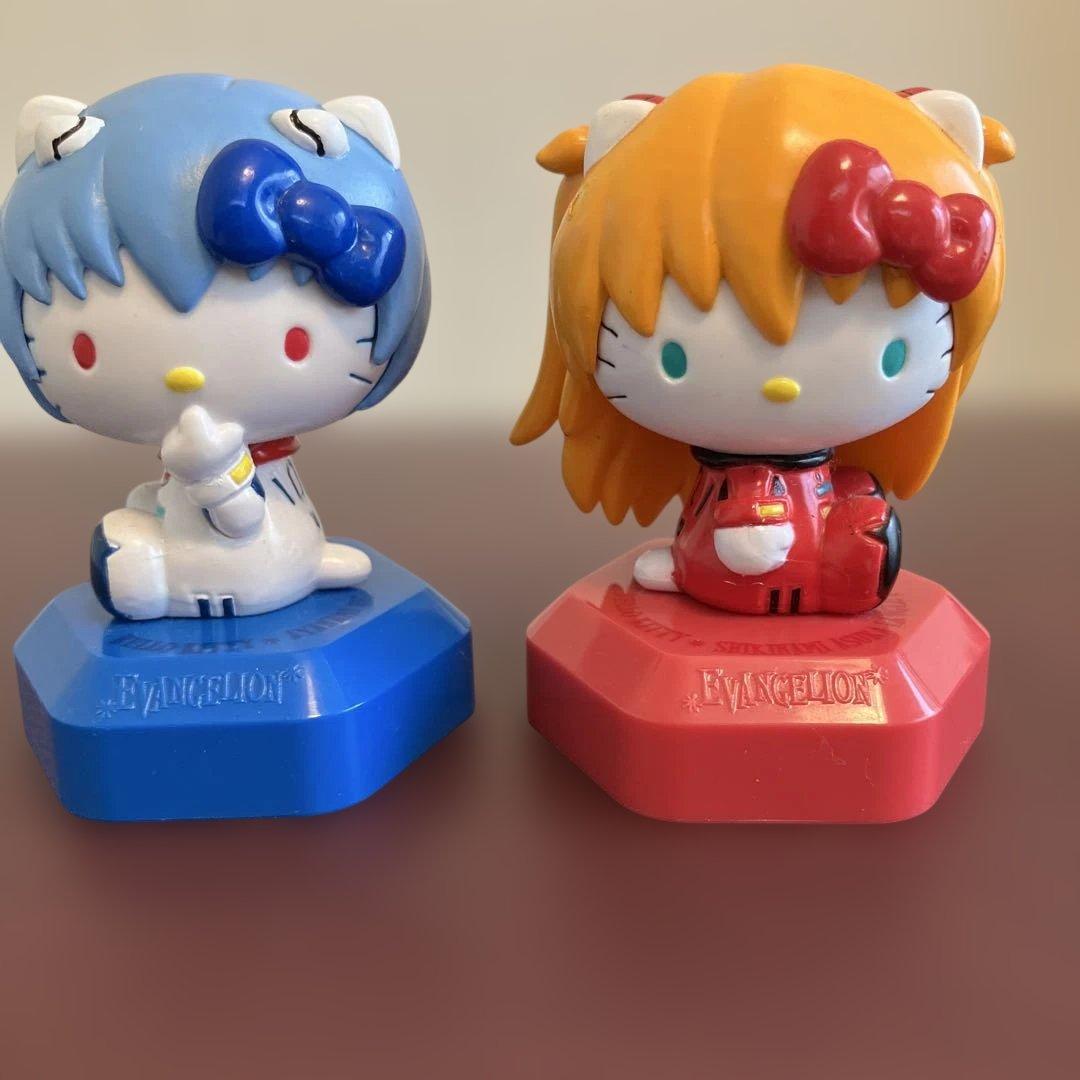 日*4様 ハローキティ エヴァコラボ 綾波レイ アスカ ミニフィギュア