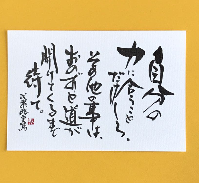 武者小路実篤 筆文字 手書き ポストカード - メルカリ
