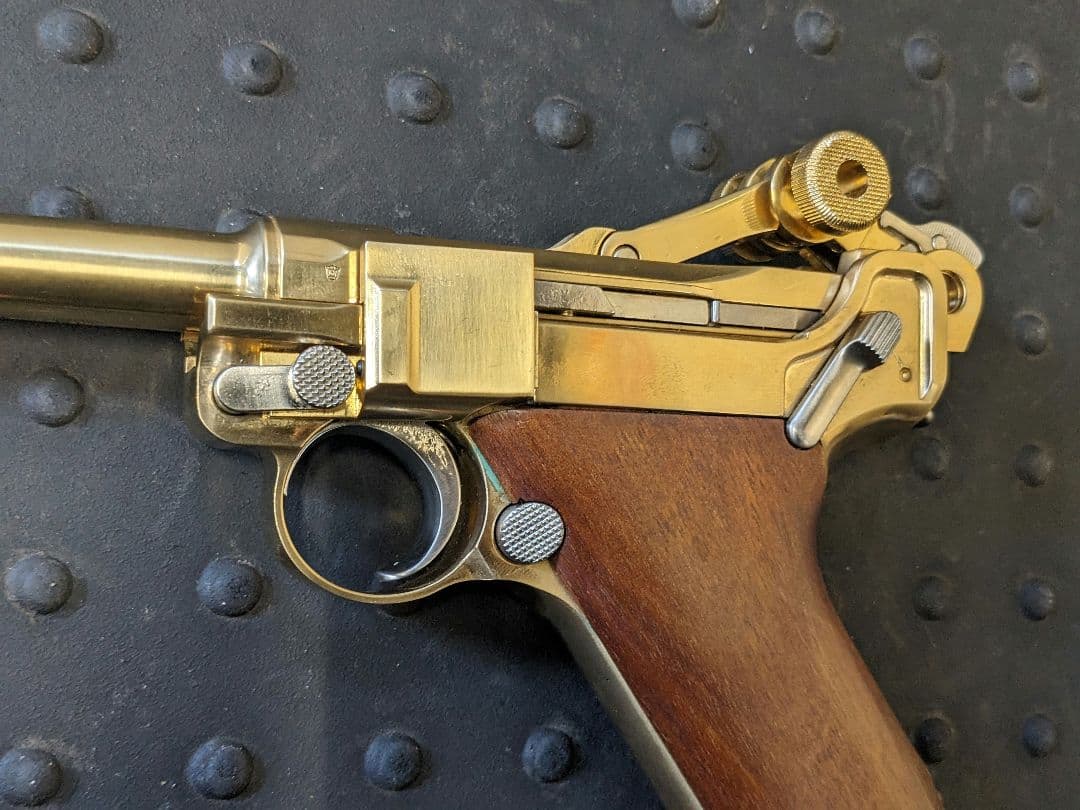 マルシン ルガー P-08 6インチ モデルガン ゴールド24GP ◉訳あり 2025