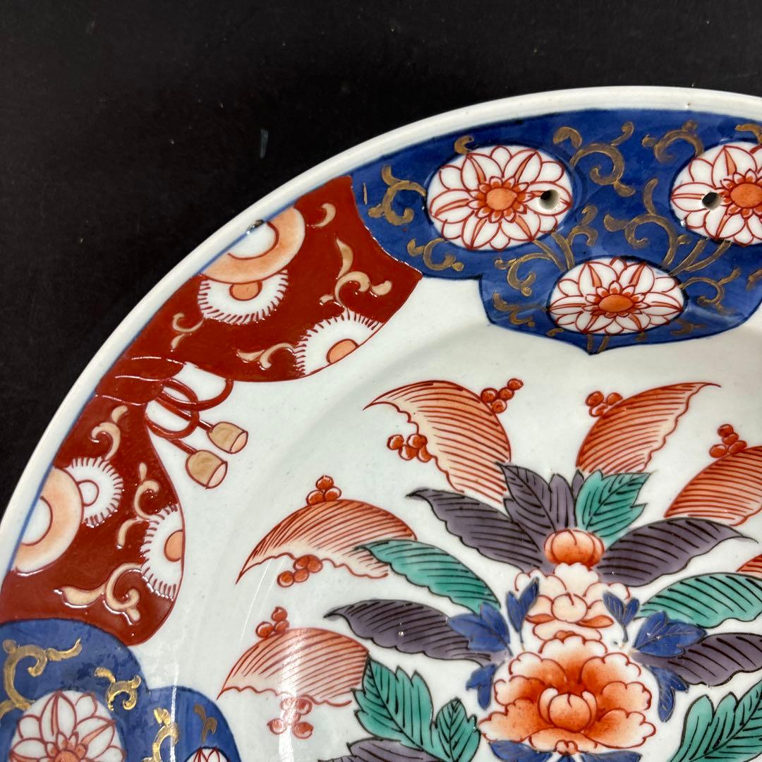 110 セール 伊万里 錦 色絵 扇 皿 九谷 鍋島 有田 飾り皿