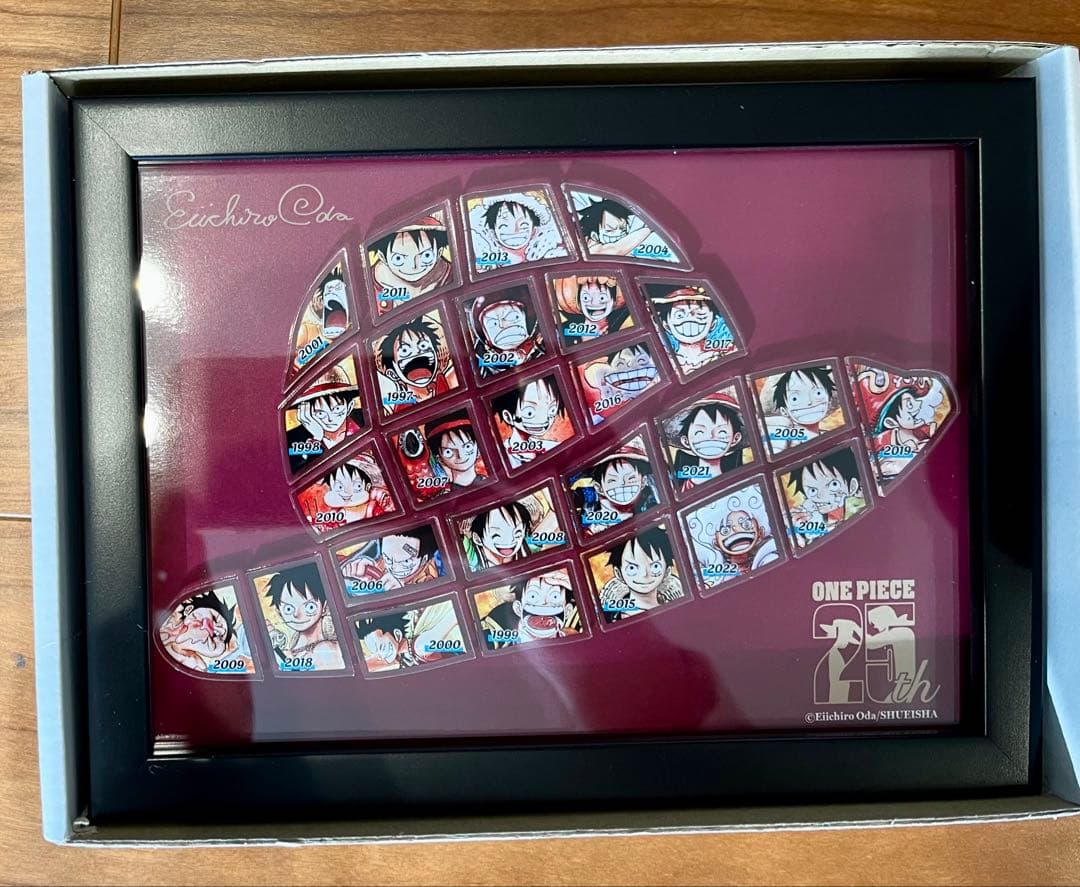 ONE PIECE 連載25周年記念 麦わら帽子額装ピンズセット ルフィ