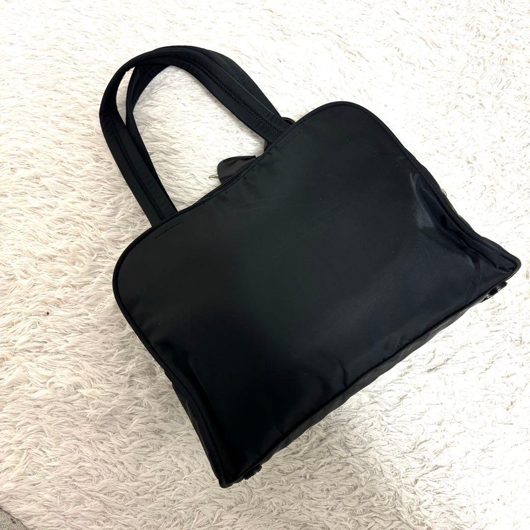PRADA プラダ　ナイロン ハンドバッグ 三角ロゴ　ブラック　美品