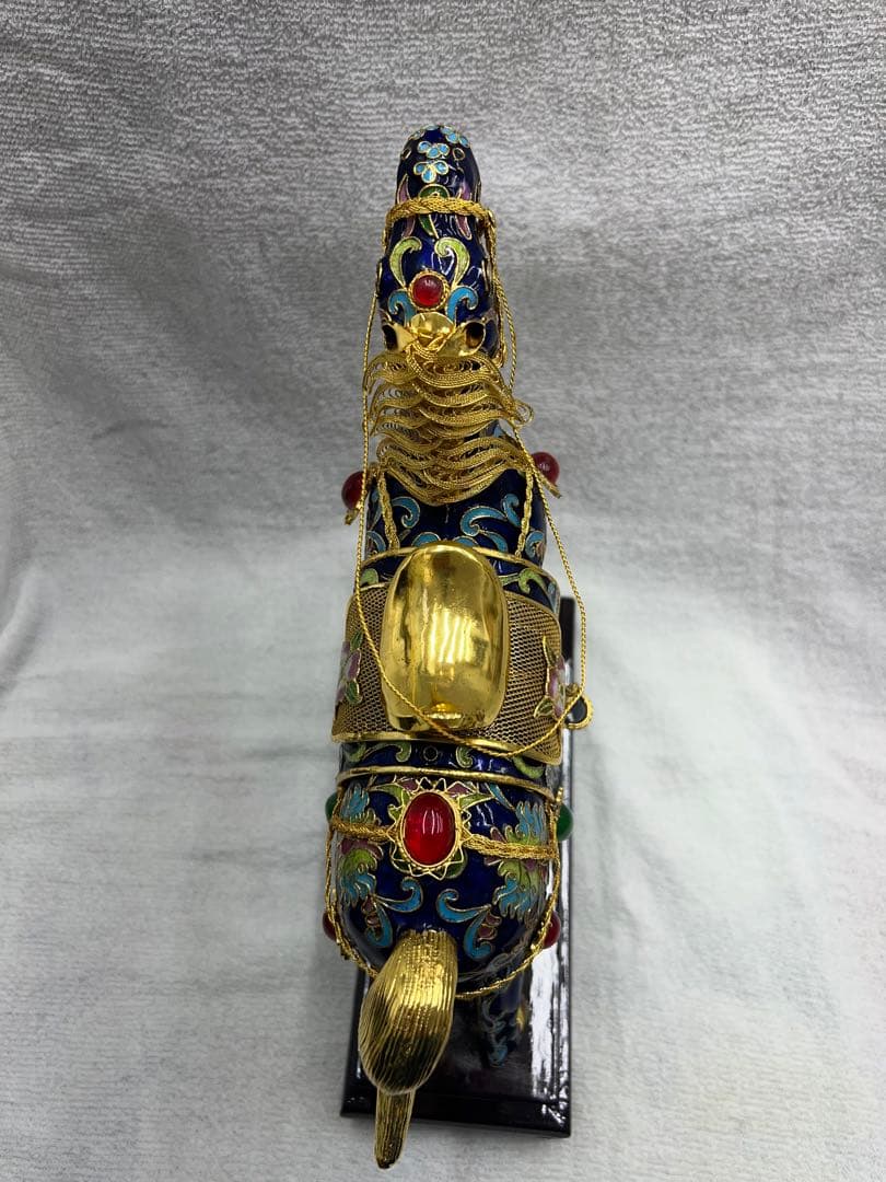 中国工芸 七宝焼 馬 金工細工馬置物 - メルカリ