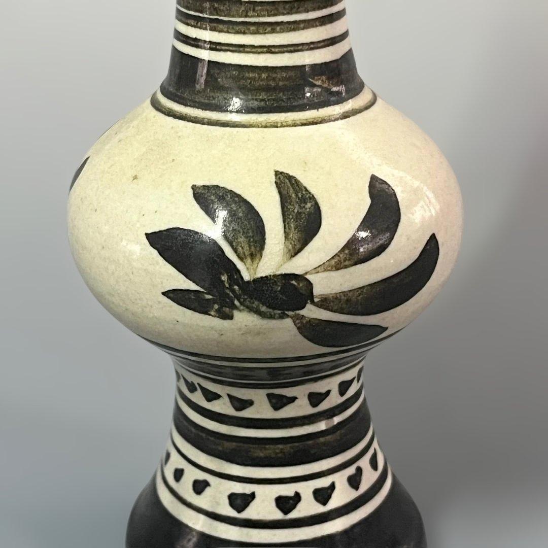 唐物 磁州窯 花紋尊式瓶 中国美術 古玩 SH79