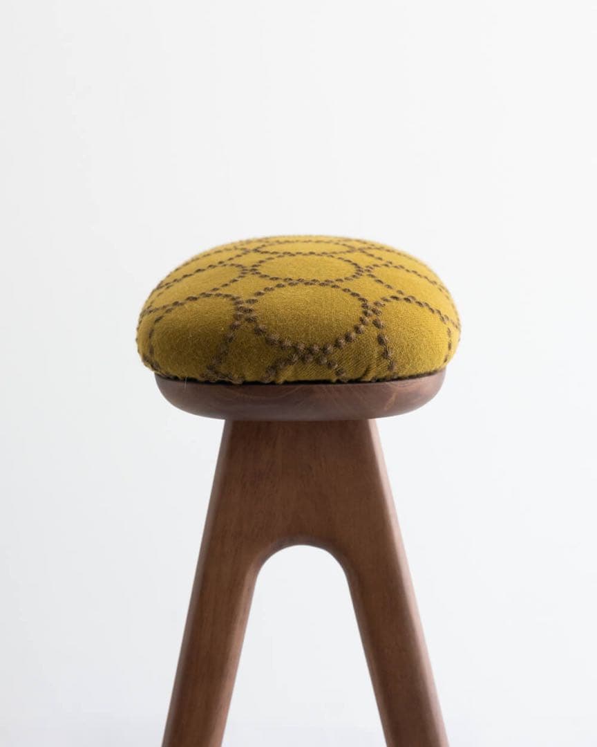 キッチンスツールBR H630＋ミナ ペルホネン タンバリン マスタード