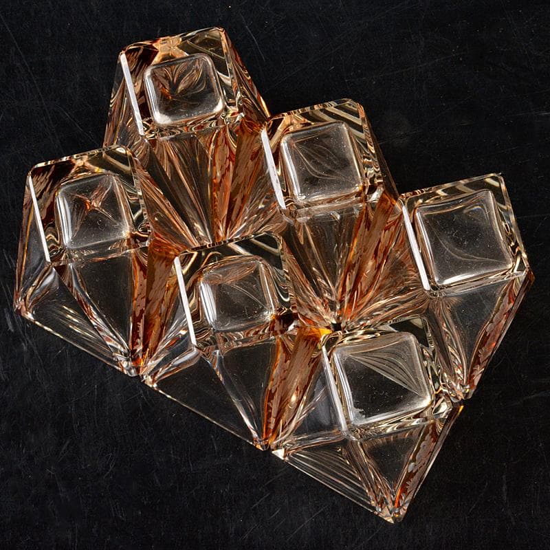 ボヘミアガラス グラビュール 葡萄図 ショットグラス 6客 D R6362