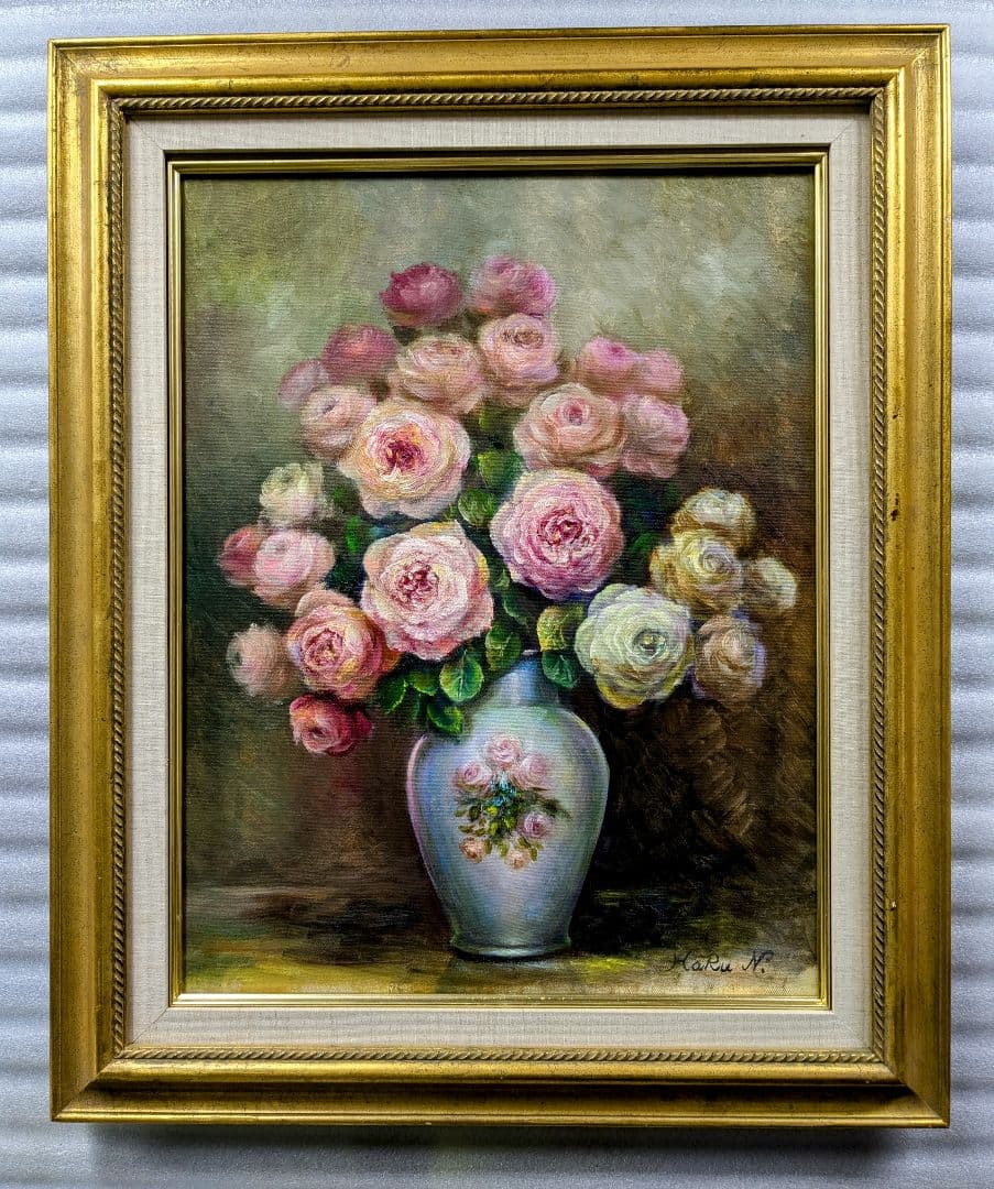 画家haru油彩画F6号＊薔薇＊肉筆画＊原画、一点物＊ 一点物❣️肉筆