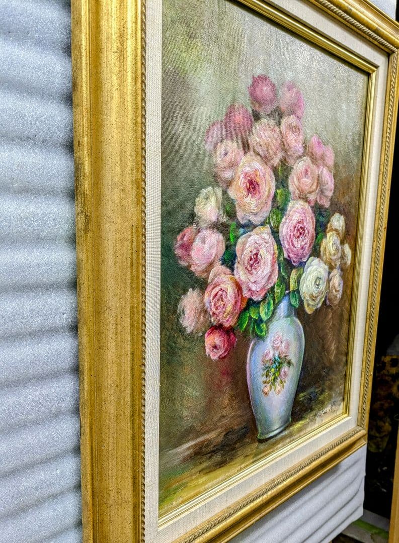 画家haru☆油彩画p10号☆薔薇☆肉筆画＊一点物＊