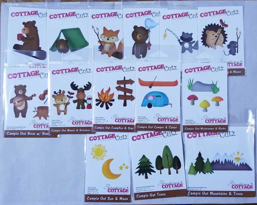 コテージカッツ カッティングダイ キャンプシリーズ全種類