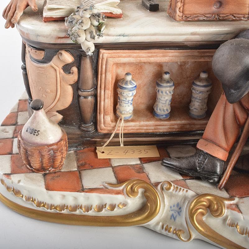 イタリア製 カポディモンテ フィギュリン 陶人形 置物 証明書付 M R7064