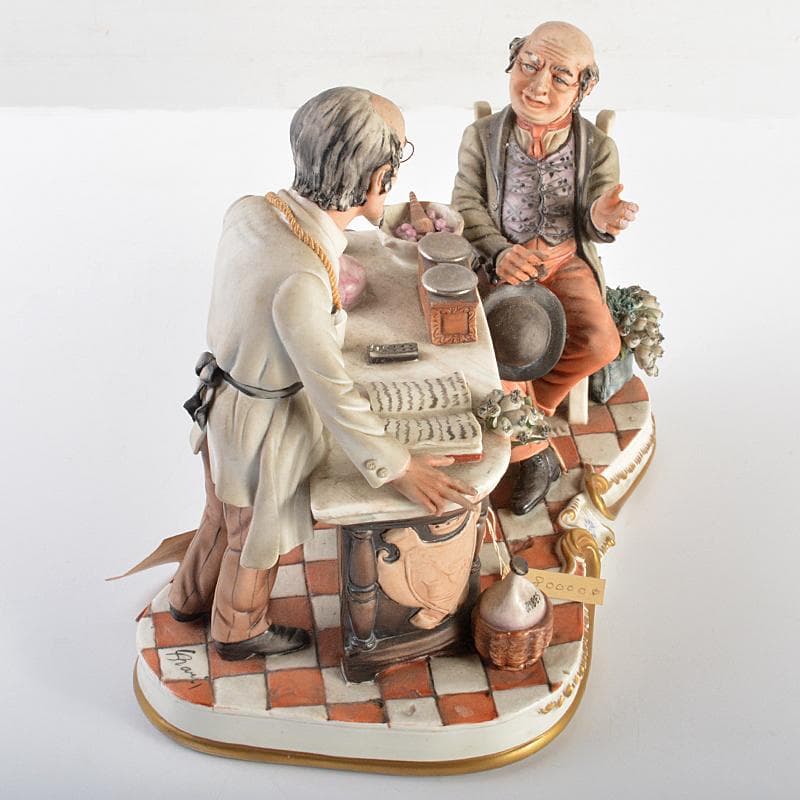 イタリア製 カポディモンテ フィギュリン 陶人形 置物 証明書付 M