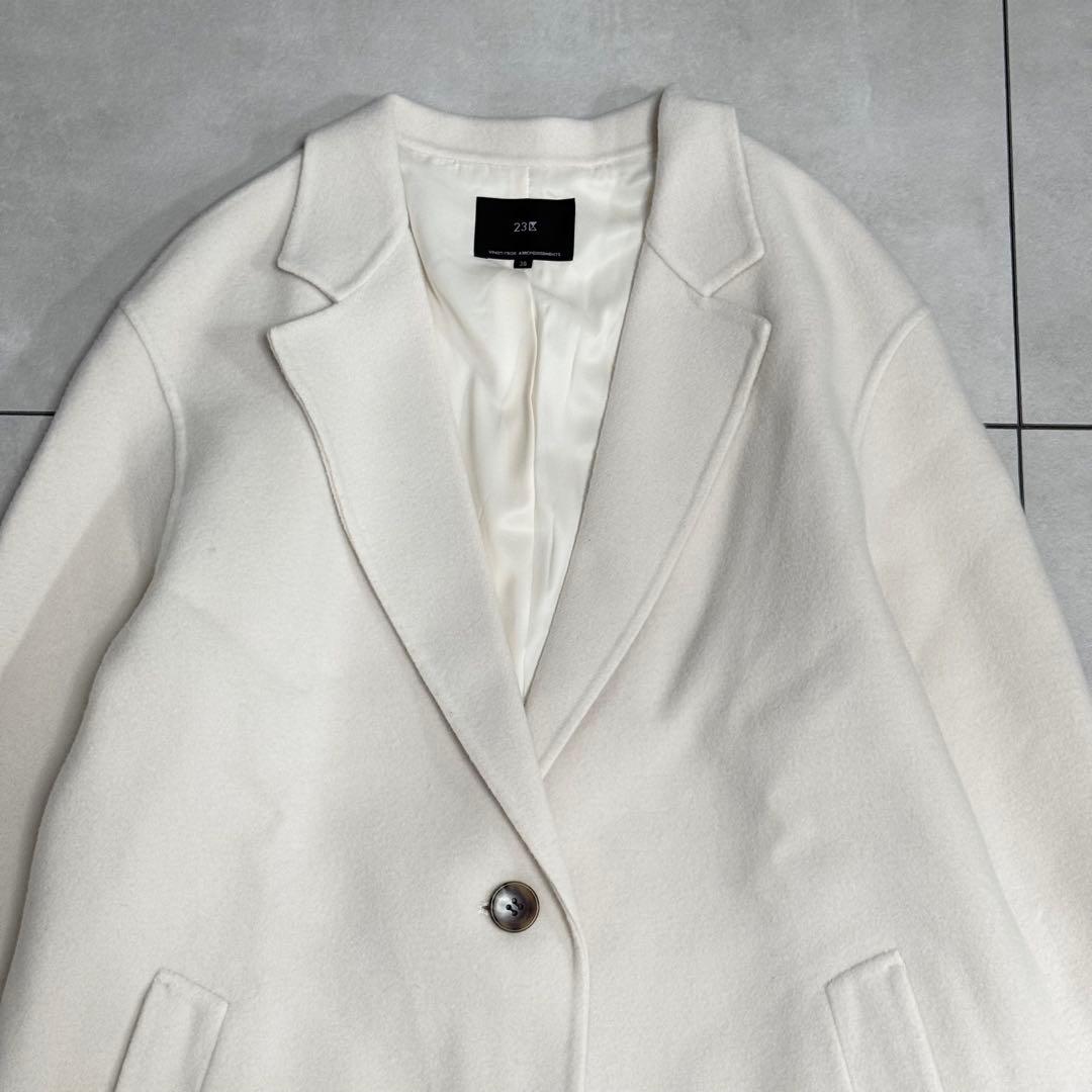 Yuzuさん専用 23区✨22AW ウールリバー ロングコート 38 ベージュ系