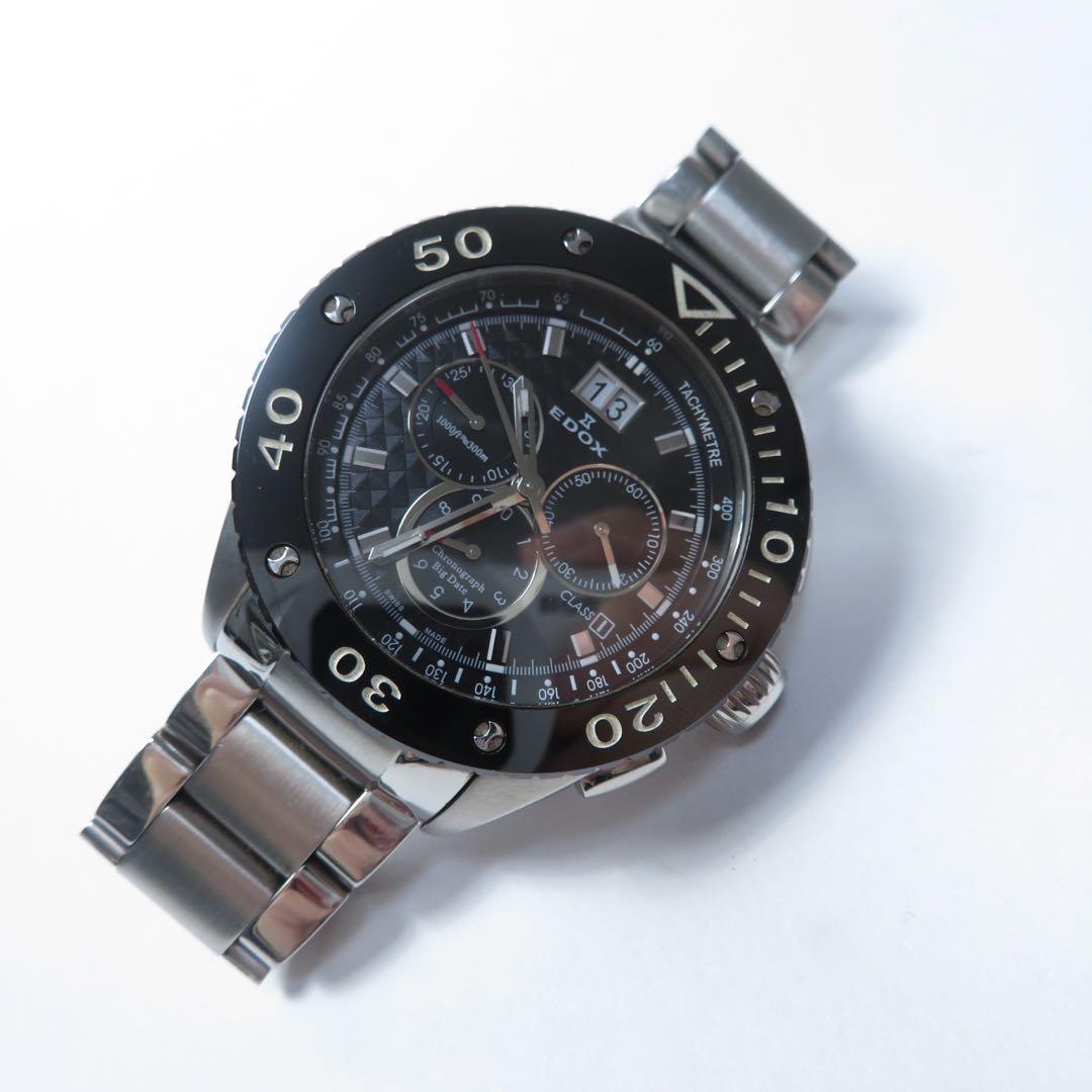 EDOX クラスワン クロノグラフ ビッグデイト エドックス　腕時計 10017