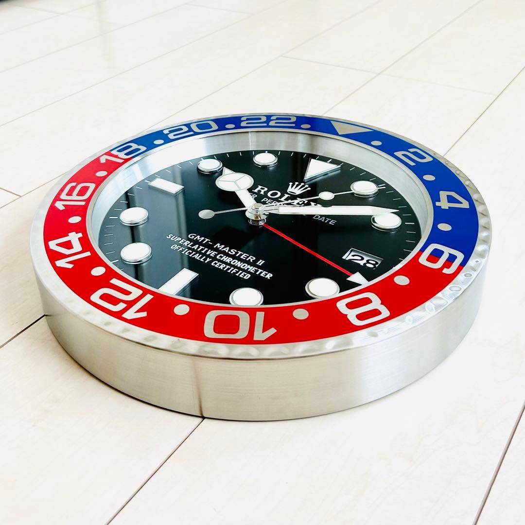 ロレックス販促品　GMTマスターⅡ 《ペプシ 》掛け時計　新品未使用