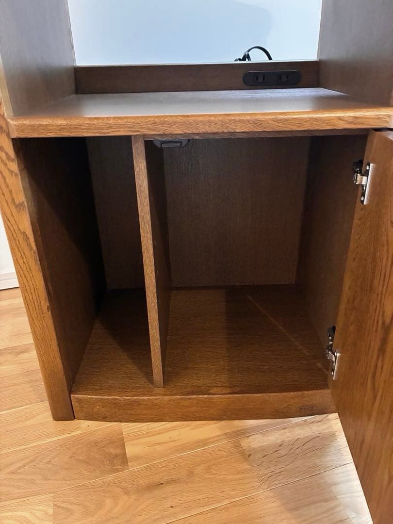 浜本工芸 ナラ 無垢材 電話台 ファックス台