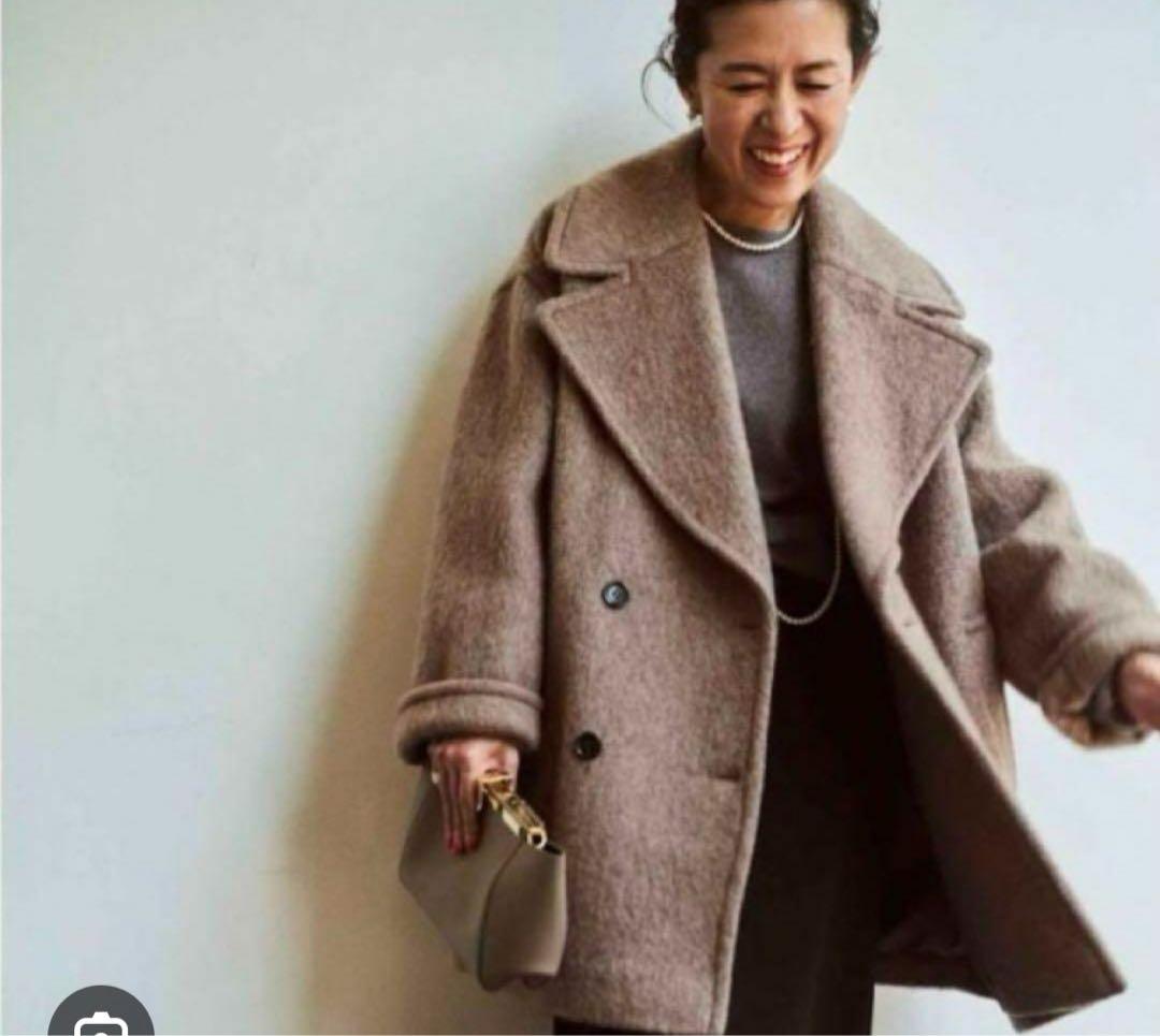 ☆超美品☆ GALLARDAGALANTE モヘヤシャギー ハーフ ダブルコート