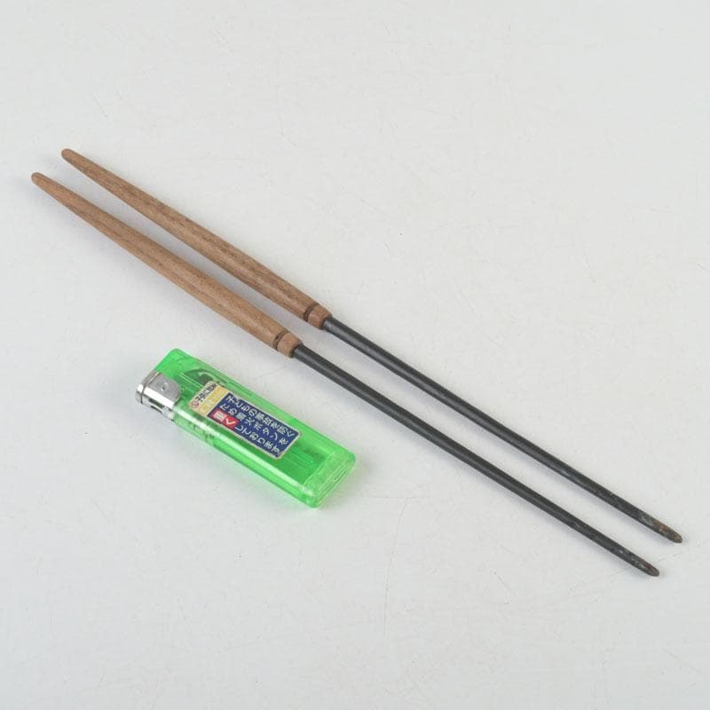 茶道具 金工師 木村清五郎造 風炉用火箸 共布共箱 C 9250