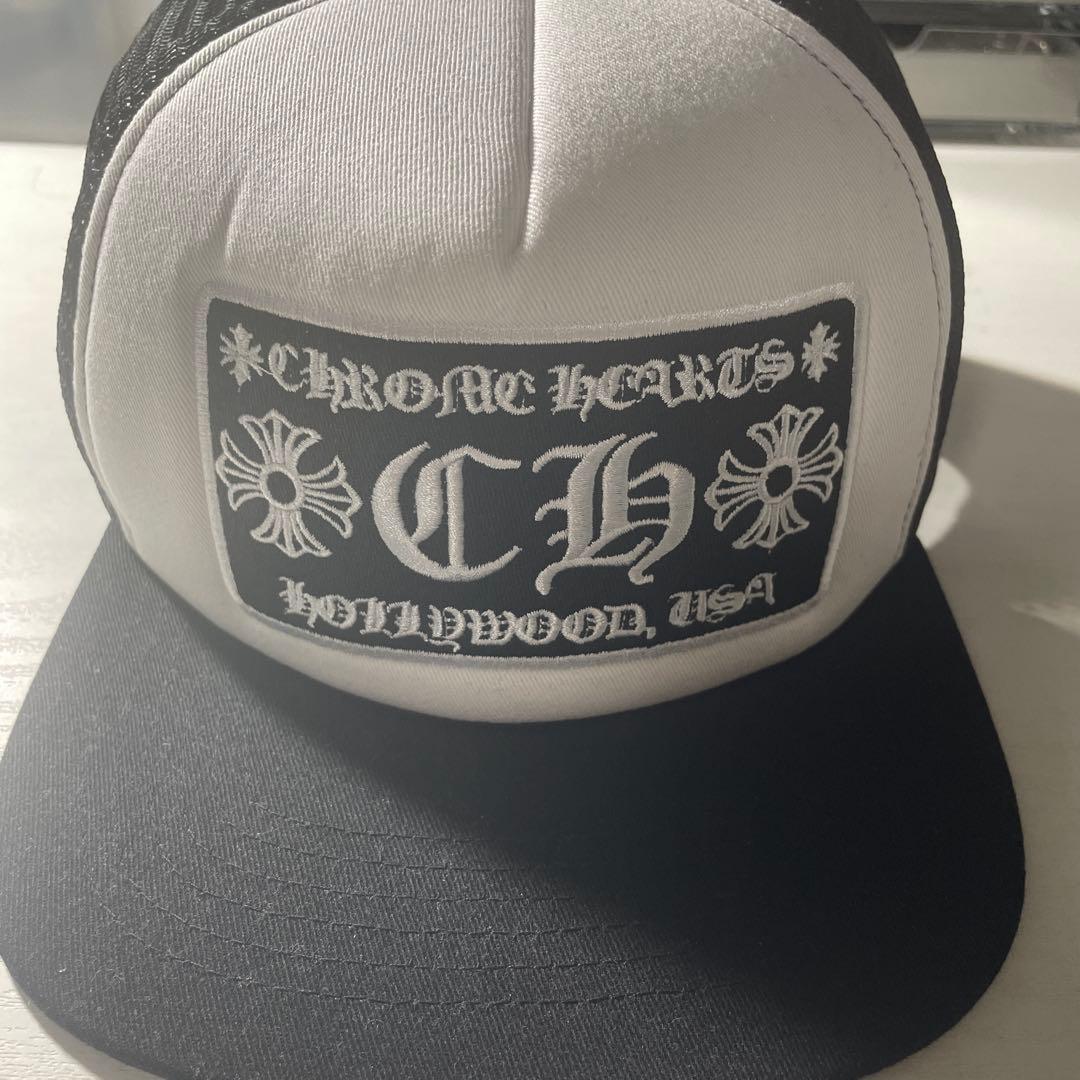 CHROME HEARTS トラッカーキャップ ホワイト/ブラック - メルカリ