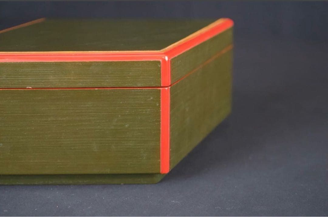 塗師 岡田表寬 作 菱形 喰籠 共箱 菓子器 蓋物 漆芸