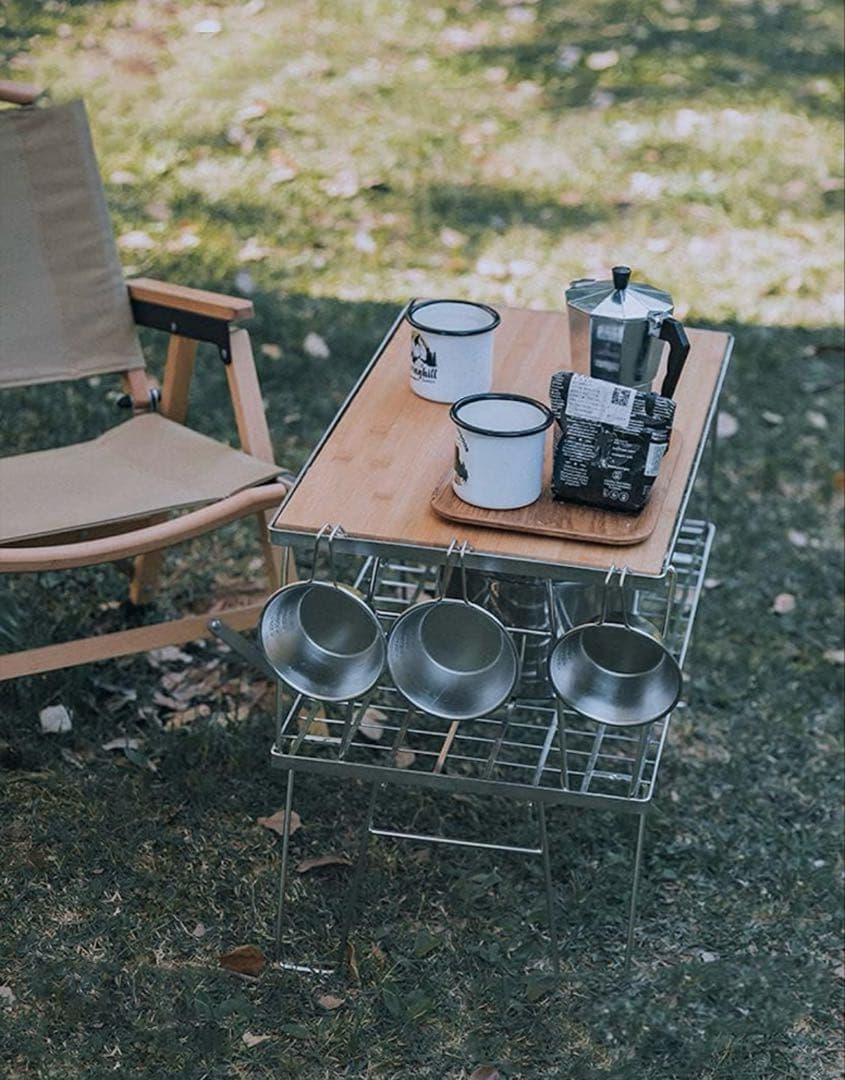 セット】収納バッグ＆NANGOGEAR フィールドラック3枚＋竹製天板