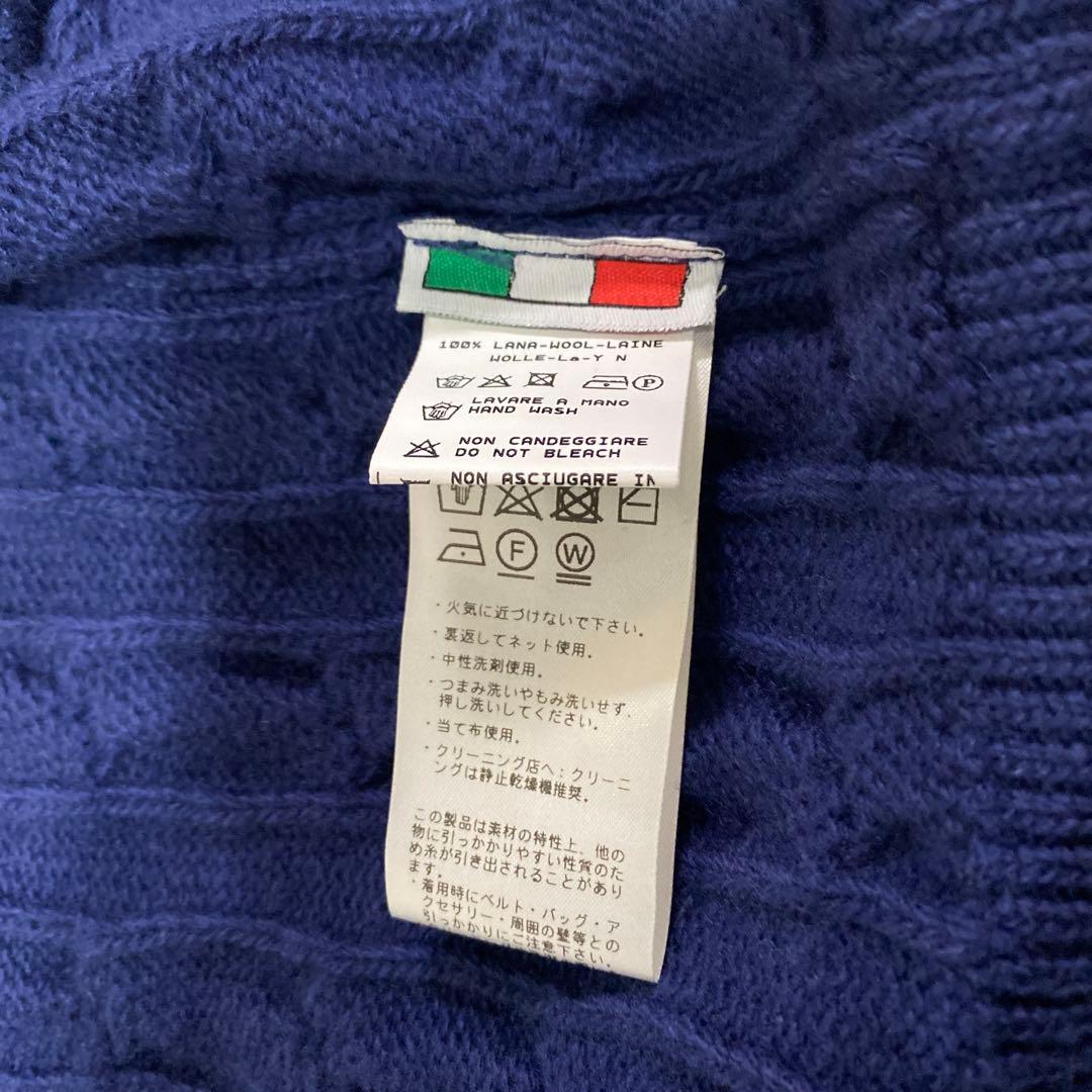 【未使用品】BEAMS F BAFY ケーブルニットベスト ネイビー サイズ48