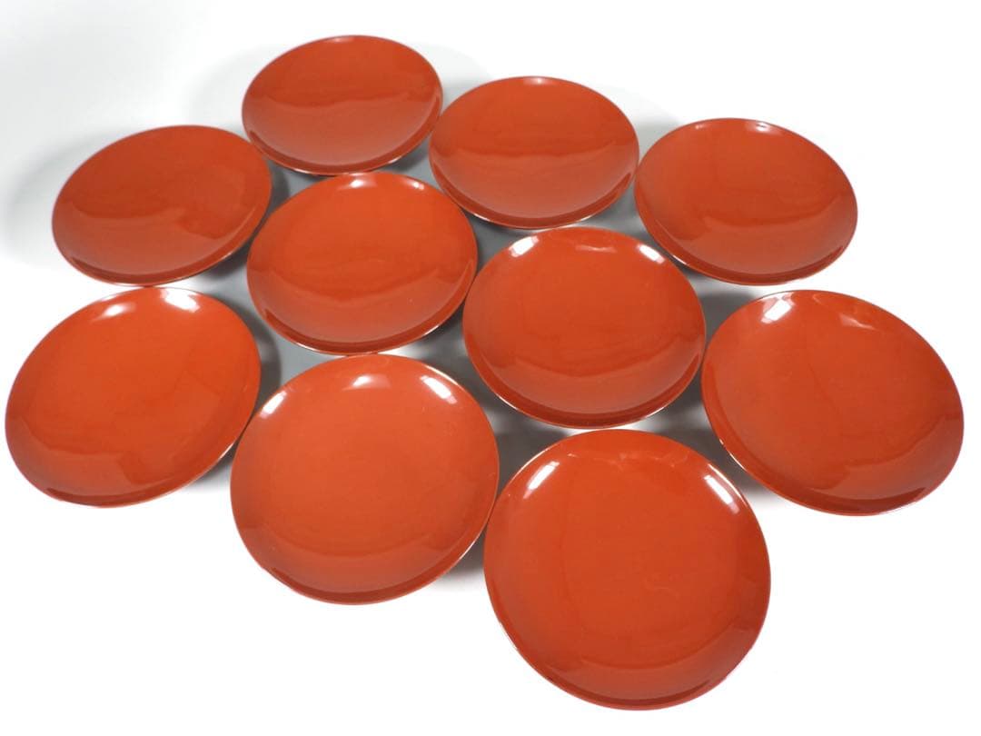 輪島塗 木製漆器 沈金 葉 蓋椀 吸物椀 汁椀 10客