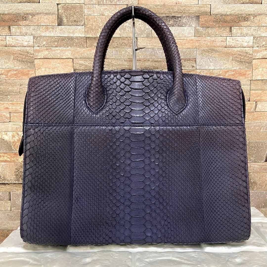 【美品】ANKH-JET　アンクジェット　パイソン　ハンドバッグ　パープル