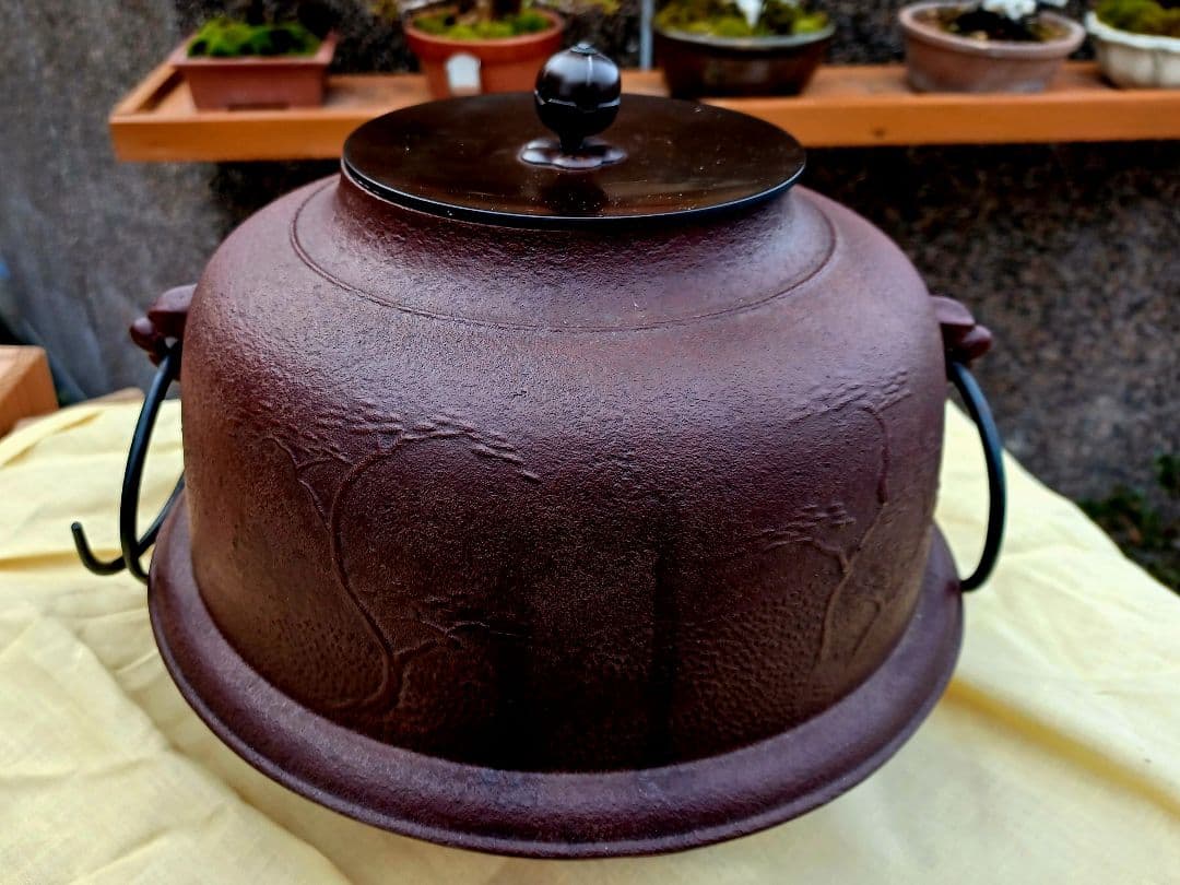 美品！人間国宝 釜師 佐藤浄清 造 浜松地紋真形羽釜 真作 - メルカリ