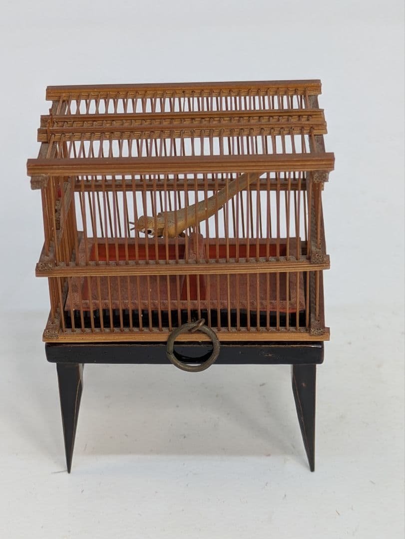 ☆b588、【限定】宮岡聖天斎作 御殿籠(竹ミニ鳥籠) | 虎斑竹